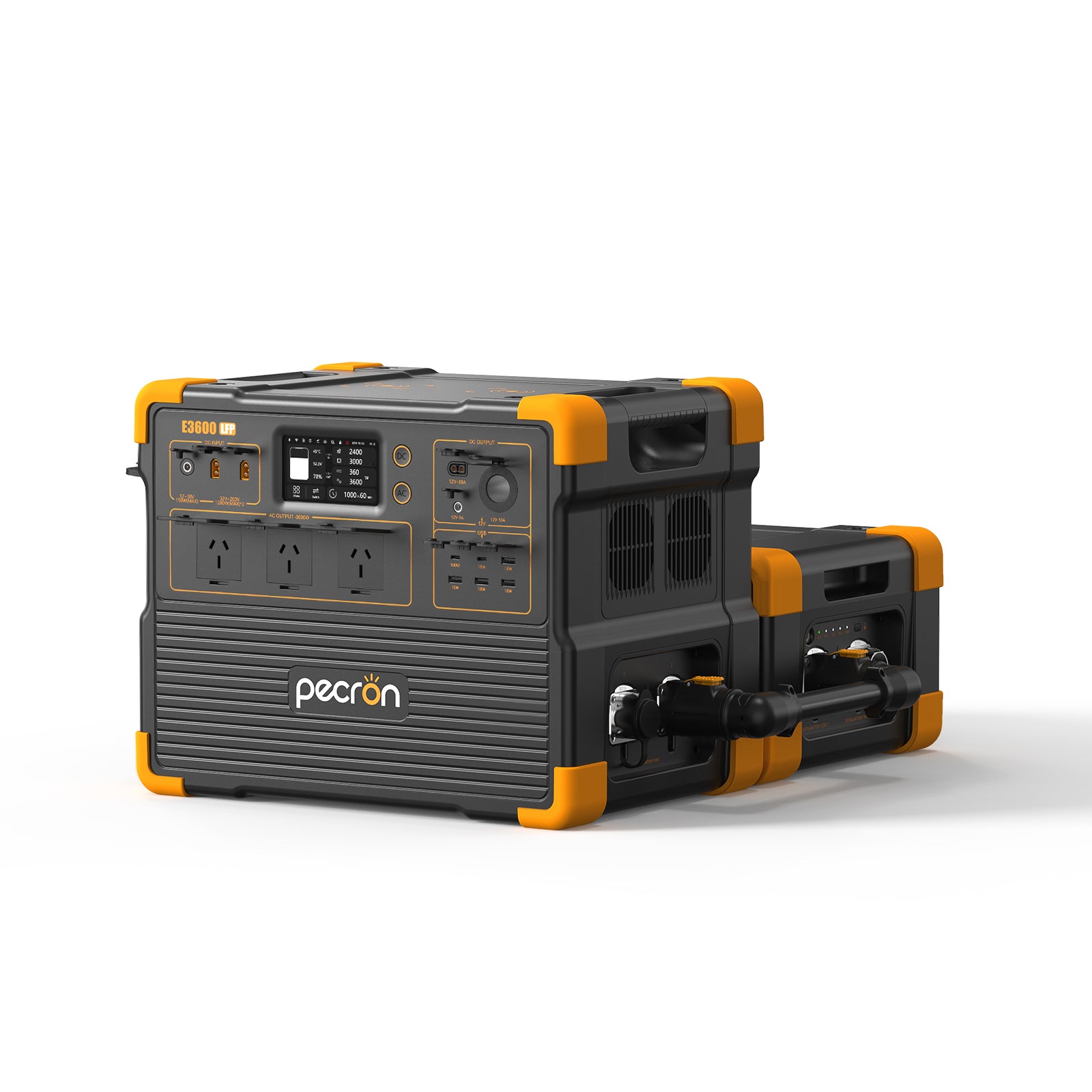 Pecron E3600LFP Australian outlet portable power station and 1x EP3000-48V expansion battery bundle