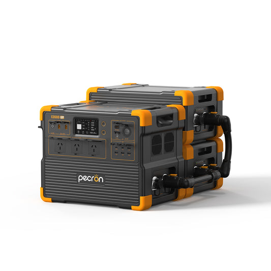 Pecron E3600LFP Australian outlet portable power station and 2x EP3000-48V expansion battery bundle