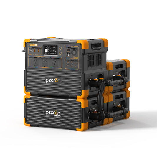 Pecron E3600LFP Australian outlet portable power station and 3x EP3000-48V expansion battery bundle